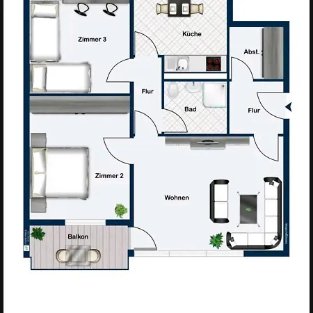 Apartment - Langenhagen Center 2 *
